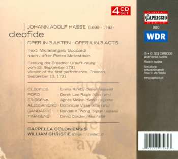 4CD/Dobozkészlet William Christie: Cleofide