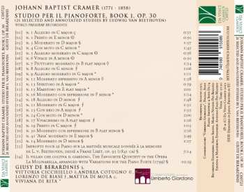 CD Johann Baptist Cramer: Studio Per Il Pianoforte, Book 1, Op. 30 (21 Selected And Annotated Studies By Ludwig Van Beethoven)