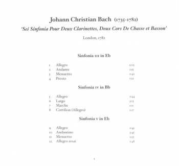 CD Johann Christian Bach: 'Sei Sinfonia' (London, 1782)