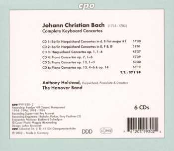 6CD/Dobozkészlet Johann Christian Bach: Complete Keyboard Concertos