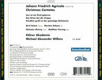 CD Johann Friedrich Agricola: Die Hirten Bei Der Krippe - Three Christmas Cantatas