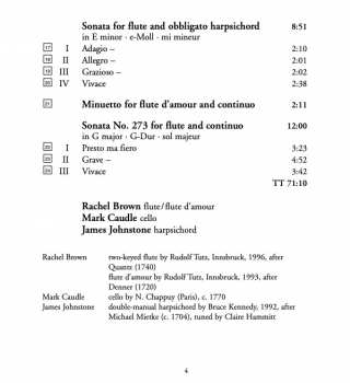 CD Johann Joachim Quantz: Flute Sonatas