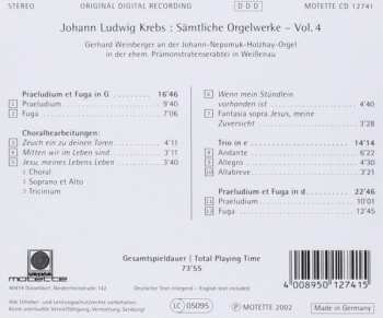 CD Johann Ludwig Krebs: Sämtliche Orgelwerke Vol. 4