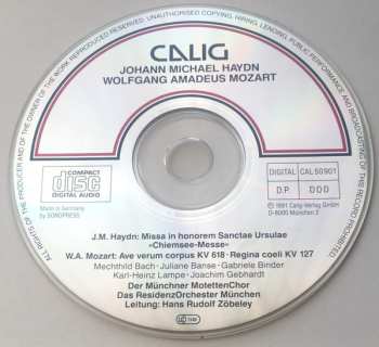 CD Wolfgang Amadeus Mozart: Missa In Honorem Sanctae Ursulae »Chiemsee-Messe« - Ave Verum Corpus KV 618 - Regina Coeli KV 127
