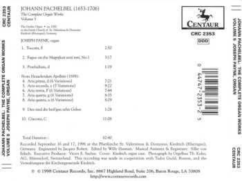 CD Johann Pachelbel: The Complete Organ Works, Volume 5