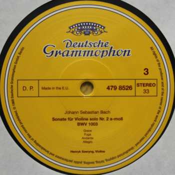 3LP/Dobozkészlet Johann Sebastian Bach: 6 Sonaten Und Partiten Für Violine Solo BWV 1001-1006 LTD | NUM