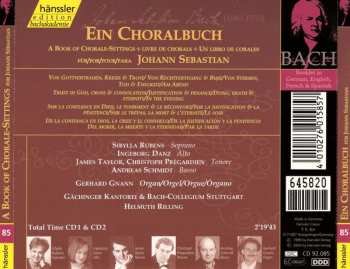 2CD Johann Sebastian Bach: A Book Of Chorale-Setting For Johann Sebastian: Trust In God, Cross And Consolation - Justification And Penance - Dying, Death And Eternity - In The Evening
