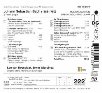 SACD Johann Sebastian Bach: A New Angle