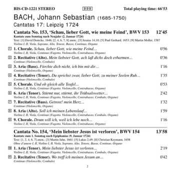 CD Johann Sebastian Bach: Cantatas 17: BWV 153 Schau, Lieber Gott, Wie Meine Feind - BWV 154 Mein Liebster Jesus Ist Verloren - BWV 73 Herr, Wie Du Willt, So Schick's Mit Mir - BWV 144 Nimm, Was Dein Ist, Und Gehe Hin - BWV 181 Leichtgesinnte Flattergeister