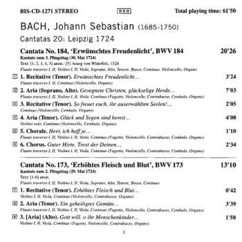 CD Johann Sebastian Bach: Cantatas 20: BWV 44 Sie Werden Euch In Den Bann Tun - BWV 59 Wer Mich Liebet, Der Wird Mein Wort Halten - BWV 173 Erhöhtes Fleish Und Blut- BWV 184 Erwünschtes Freudenlicht 