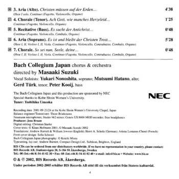 CD Johann Sebastian Bach: Cantatas 20: BWV 44 Sie Werden Euch In Den Bann Tun - BWV 59 Wer Mich Liebet, Der Wird Mein Wort Halten - BWV 173 Erhöhtes Fleish Und Blut- BWV 184 Erwünschtes Freudenlicht 