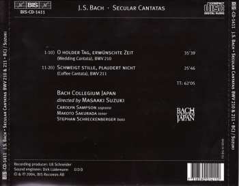 CD Johann Sebastian Bach: Secular Cantatas - O Holder Tag BWV 210 - Coffee Cantata BWV 211