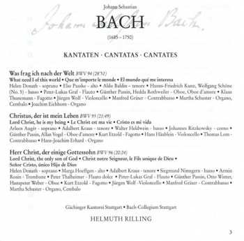 CD Johann Sebastian Bach: Cantatas BWV 94-96