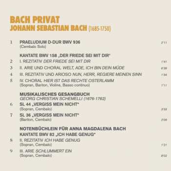 CD Johann Sebastian Bach: Bach Privat