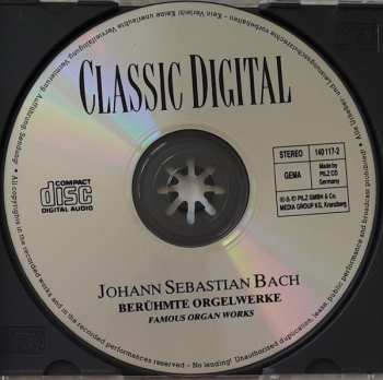 CD Johann Sebastian Bach: Berühmte Orgelwerke
