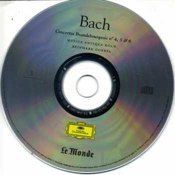 CD Johann Sebastian Bach: Concertos Brandebourgeois N°4, 5 & 6