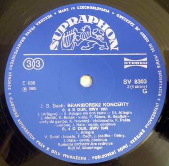 2LP/Dobozkészlet Johann Sebastian Bach: Braniborské Koncerty