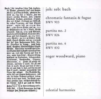 CD Johann Sebastian Bach: BWV 903, 826, 830
