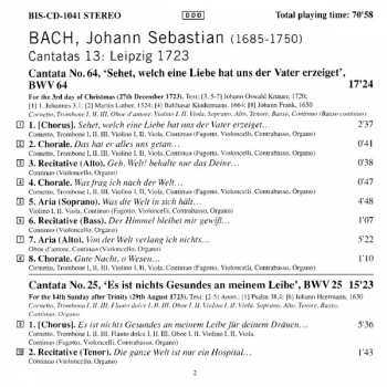 CD Johann Sebastian Bach: Cantatas 13: BWV 64 Sehet, Welch Eine Liebe - BWV 25 Es Ist Nichts Gesundes An Meinem Leibe - BWV 69a Lobe Den Hernn, Meine Seele - BWV 77 Du Sollt Gott, Deinen Herren, Lieben - BWV 50 Nun Ist Das Heil Und Die Kraft