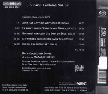 SACD Johann Sebastian Bach: Cantatas 39 ►28 ►68 ►85 ►165 ►183 (Ich Bin Ein Guter Hirt)