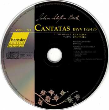 CD Johann Sebastian Bach: Cantatas BWV 172 - 175