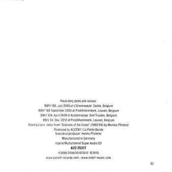SACD Johann Sebastian Bach: Cantatas BWV 186 - 168 - 134 - 54 ›Widerstehe Doch Der Sünde‹