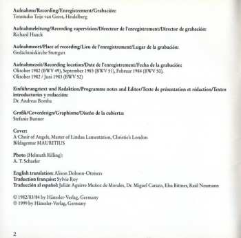 CD Johann Sebastian Bach: Cantatas BWV 49-52