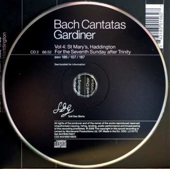 2CD Johann Sebastian Bach: Cantatas Vol. 04: Ansbach / Haddington