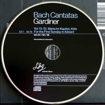 2CD Johann Sebastian Bach: Cantatas Vol. 13: Köln / Lüneburg