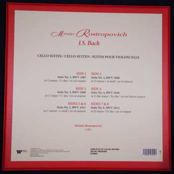 4LP/Dobozkészlet Johann Sebastian Bach: J.S. Bach Cello Suites DLX