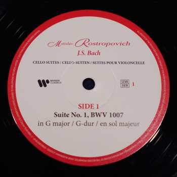 4LP/Dobozkészlet Johann Sebastian Bach: J.S. Bach Cello Suites DLX