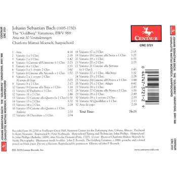 CD Johann Sebastian Bach: Goldberg Variations
