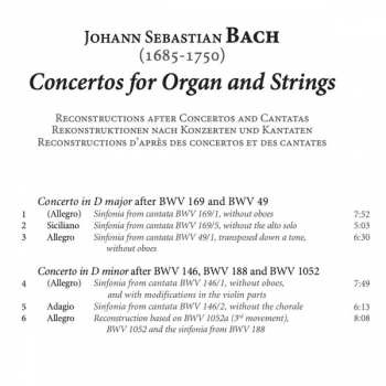 CD Johann Sebastian Bach: Concertos for Organ and Strings