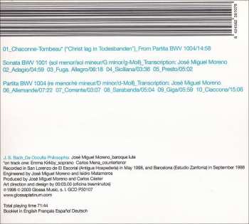 CD Johann Sebastian Bach: De Occulta Philosophia