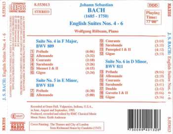 CD Johann Sebastian Bach: English Suites Nos. 4 - 6 BWV 809 - 811