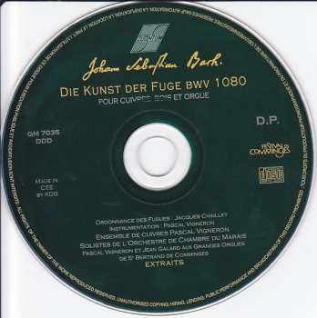CD Johann Sebastian Bach: Die Kunst Der Fuge BWV 1080