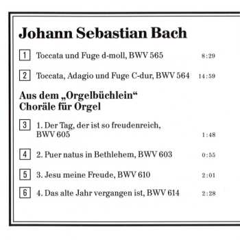 CD Johann Sebastian Bach: Toccata & Fuge (Berühmte Orgelwerke / Choräle Aus Dem »Orgelbüchlein«)