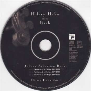 CD Johann Sebastian Bach: Hilary Hahn Plays Bach