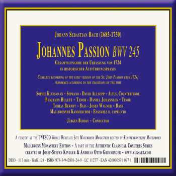 2CD Johann Sebastian Bach: Johannes Passion BWV 245