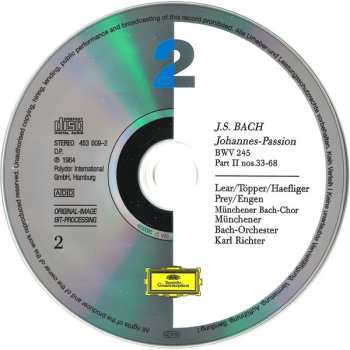 2CD Johann Sebastian Bach: Johannes-Passion (St. John Passion)