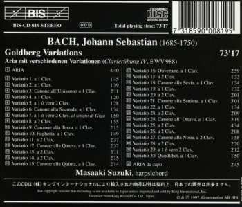 CD Johann Sebastian Bach: Goldberg Variations (Complete Keyboard Works, Volume 2)
