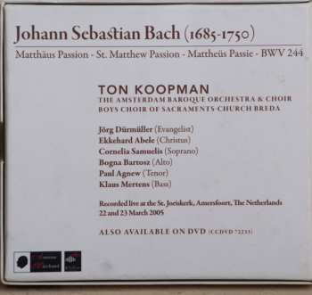 2CD Johann Sebastian Bach: Matthäus Passion