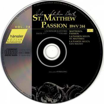 3CD Johann Sebastian Bach: St. Matthew Passion BWV 244