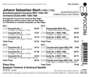 4CD/Dobozkészlet Johann Sebastian Bach: Brandenburgische Konzerte / Orchestral Suites / Passacaglia C Minor / Toccata And Fugue D Minor / Prelude And Fugue E Flat Major