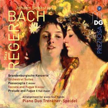 4CD/Dobozkészlet Johann Sebastian Bach: Brandenburgische Konzerte / Orchestral Suites / Passacaglia C Minor / Toccata And Fugue D Minor / Prelude And Fugue E Flat Major