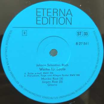 LP Johann Sebastian Bach: Werke Für Laute