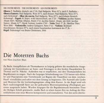 CD Johann Sebastian Bach: Die 6 Motetten BWV 225-230