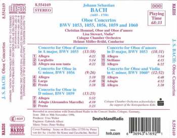 CD Johann Sebastian Bach: Oboe Concertos, BWV 1053, 1055, 1056, 1059 And 1060