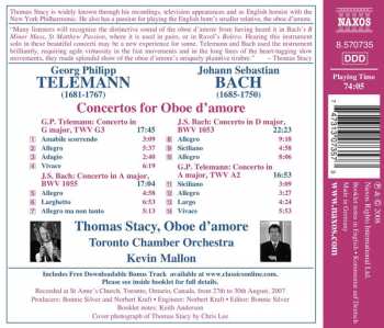 CD Johann Sebastian Bach: Oboe D'Amore Concertos