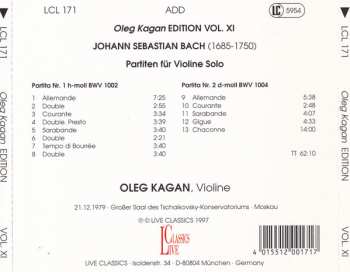 CD Johann Sebastian Bach: Partiten Für Violine Solo BWV 1002 & No. 2 BWV 1004